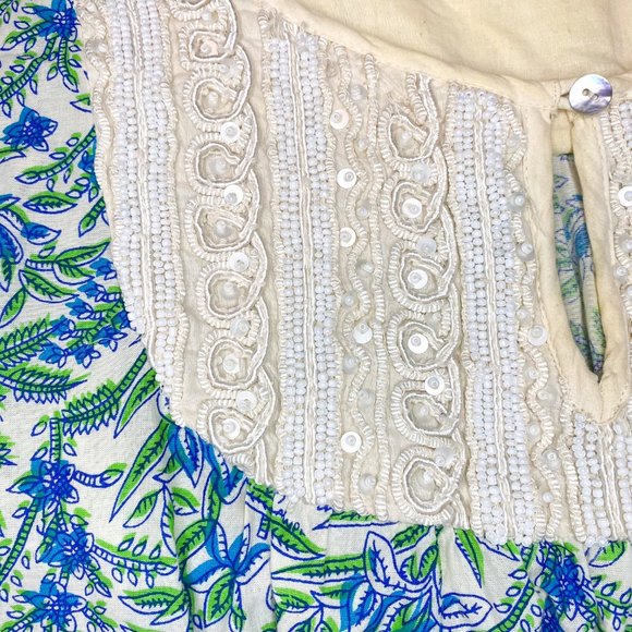 Calypso St. Barth Dress/Tunic with Beaded Neckline - Picture 6 of 6